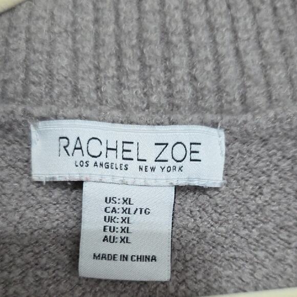Rachel Zoe Womens Sz XL Gray Soft Cozy Neutral Ski Lodge Cowl Neck Sweater - Picture 8 of 9
